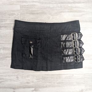 Vintage Lip Service Mini with Faux Leather Straps and Buckles